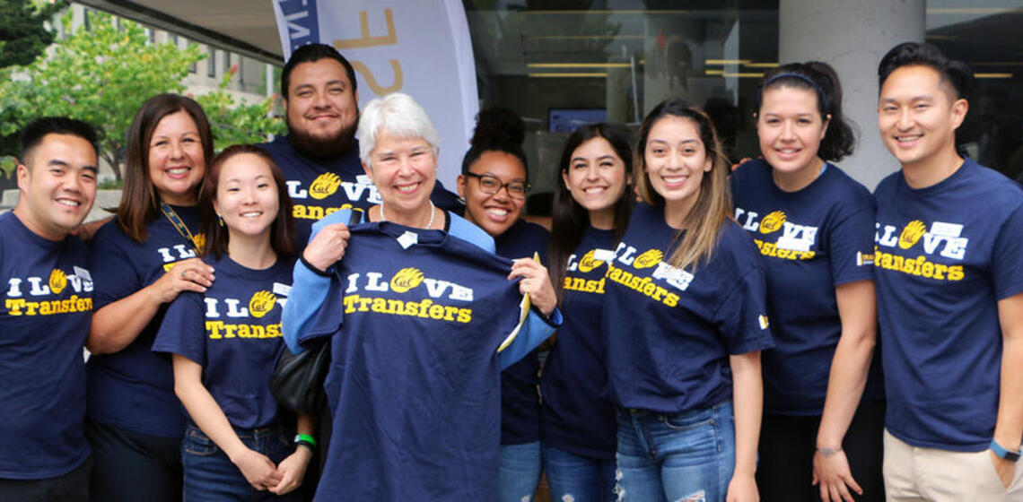 Chancellor Carol Christ with the TSC Staff